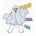 Fantasma Assustador Fantasma De Urso Fantasma De Halloween Ícone