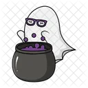 Fantasma Con Caldero Fantasma Halloween Icon