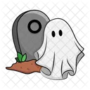 Fantasma Fantasma En La Tumba Halloween Icono