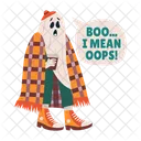 Fantasma Torpe Vergonzoso Personaje Icono