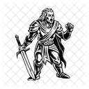 Fantasy Fighter Warrior Combat Icon