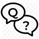 Comunicacao De Perguntas Frequentes Mensagens De Texto Discussao Icon