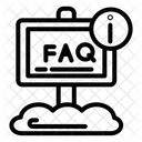 Faq in board with information in button  Icon