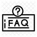 Faq in board with question mark in button  Icon