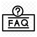 Faq in board with question mark in button  Icon