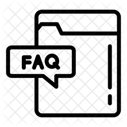 Faq in space bubble with file  Icon