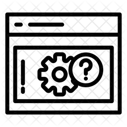 Faq setting with question mark in button with in layout  Icon