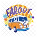 Far Out Camper Van Icon