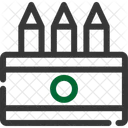 Farbig Bleistifte Farbe Symbol