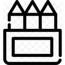 Farbig Bleistifte Farbe Symbol