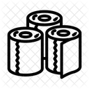Farbig Toilette Papier Symbol