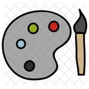 Farbpalette Farbpalette Kunstwerkzeug Symbol