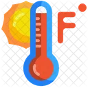Farenheit Seasons Thermometer Icon