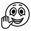 Farewell Wave Goodbye Signal Parting Greet Icon