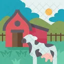 Farm Milk Cow Icon