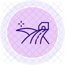Farm Field With Road Farm Field Icon
