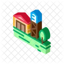 Wooden Tower House Icon