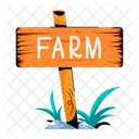 Farm Sign Farm Board Wooden Board Icon