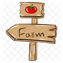 Farm Signboard Road Board Fingerboard Icon