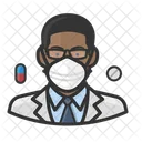 Avatar Farmaceutico Negro Icono