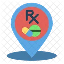 Farmacia Localizacao Mapa Ícone