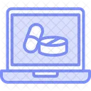 Farmacia En Linea Duotone Line Icon Icono