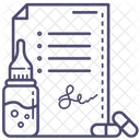 Prescrição de farmácia  Ícone