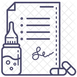 Prescrição de farmácia  Ícone