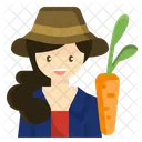 Farmer Woman Gardener Icon