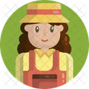 Farmer Woman Female Icon