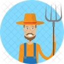 Farmer Character Profession Icon