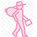 Farmer Carrying Feed Farmer Carrying Icon