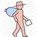 Farmer Carrying Feed Farmer Carrying Icon