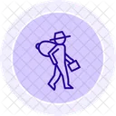Farmer Carrying Feed Farmer Carrying Icon