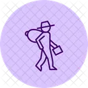 Farmer Carrying Feed Farmer Carrying Icon
