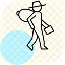 Farmer Carrying Feed Farmer Carrying Icon
