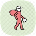 Farmer Carrying Feed Farmer Carrying Icon