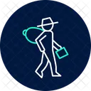 Farmer carrying feed  Icon