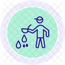 Farmer Collecting Rain Farmer Collecting Icon