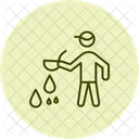 Farmer Collecting Rain Farmer Collecting Icon