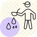 Farmer Collecting Rain Farmer Collecting Icon