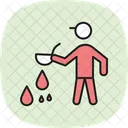 Farmer Collecting Rain Farmer Collecting Icon
