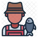 Farmer Fisher Profession Icon