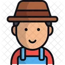 Farmer Gardener Harvester Icon