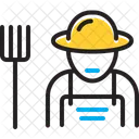 Farmer Peasant Agriculturist Icon