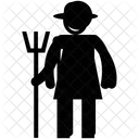 Farmer Peasant Man Icon
