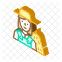 Farmer Woman Job Icon