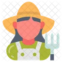 Farmer Peasant Plough Woman アイコン