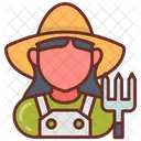 Farmer Peasant Plough Woman アイコン