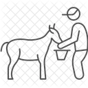 Farmer Milking Goat Farmer Milking Icon
